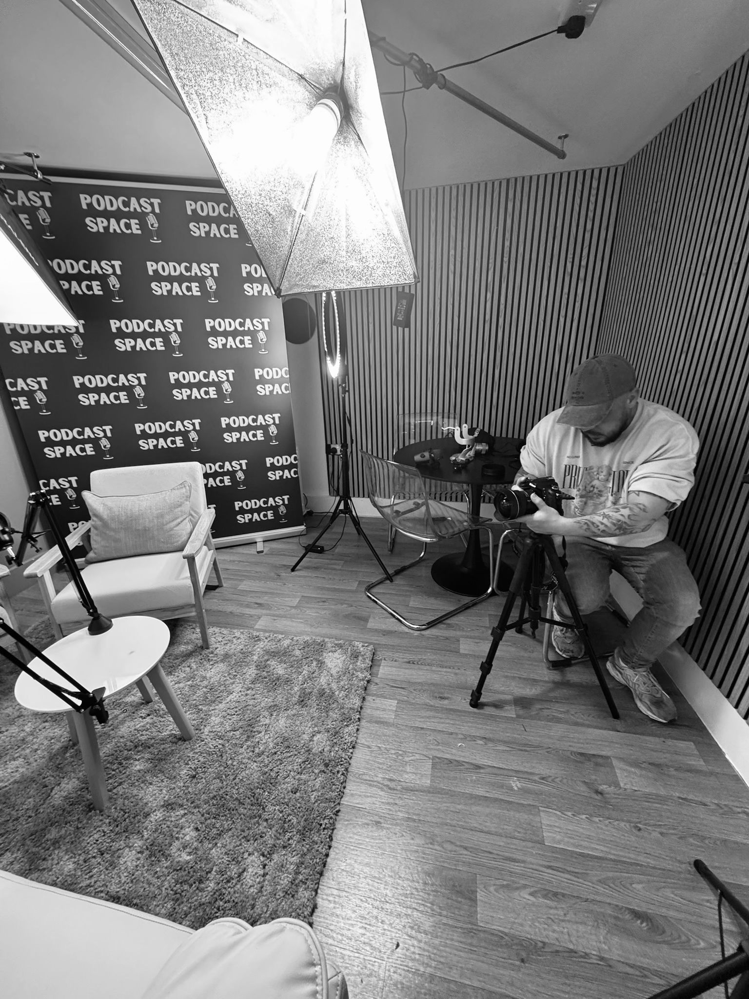 Cambridge Podcast Space production and editing studio.